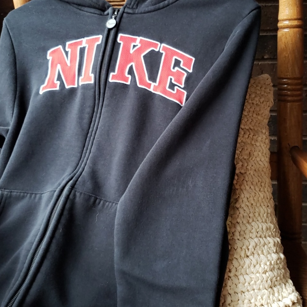 Nike zip up hoodie, blue/red, size youth L - Picture 8 of 8